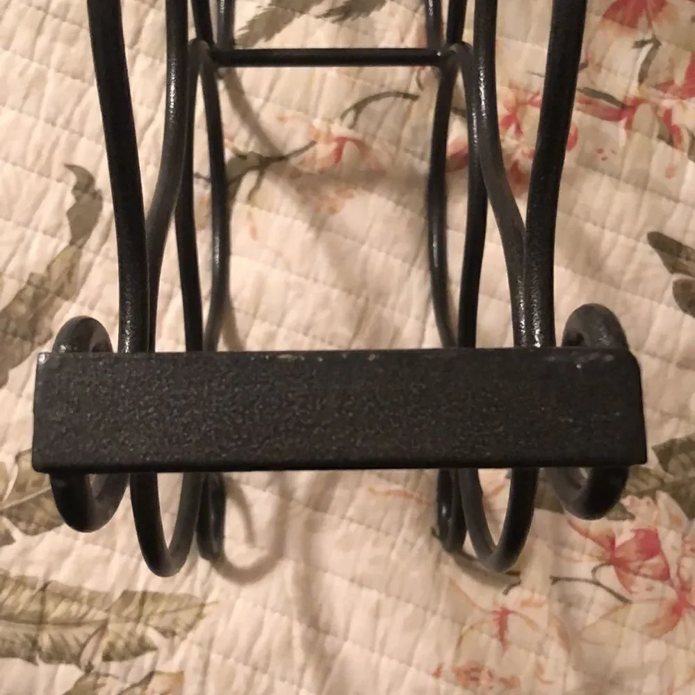 Chrome Black Wine Bottle Holder Rack